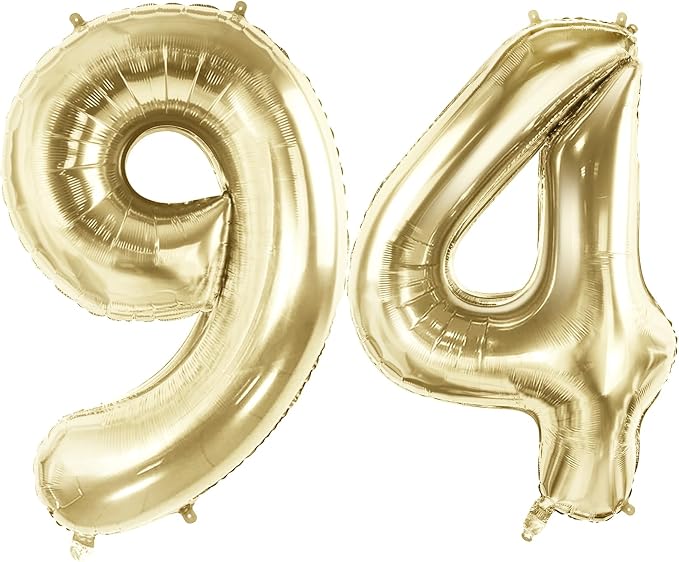 Number 94 Balloons for 94th Birthday Party Decorations, 40 Inch 0-100 by Joycard