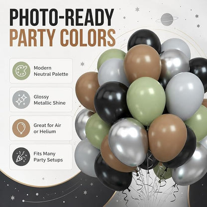Green Black Grey Balloons - Image 3