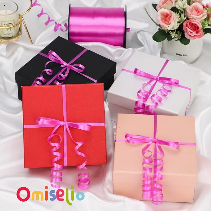 Hot Pink Ribbon, 500 Yard Dark Pink Curling Ribbon, Curling Ribbon - Image 2