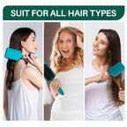 RHOS Hair Brush for Women and Men - Detangler Hair Brush with Nylon Bristles for Thick, Curly, Thin, Long, Wet & Dry Hair - Cushion Square Hair Brush for Detangling and Smoothing - 1 Pack - Green