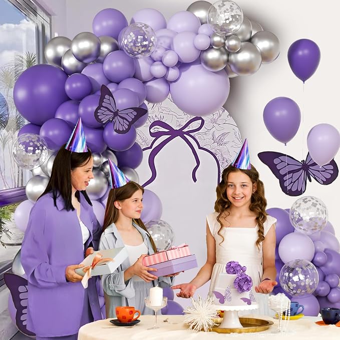 147pcs Purple Balloon Garland Arch Kit, Different Sizes - Image 7