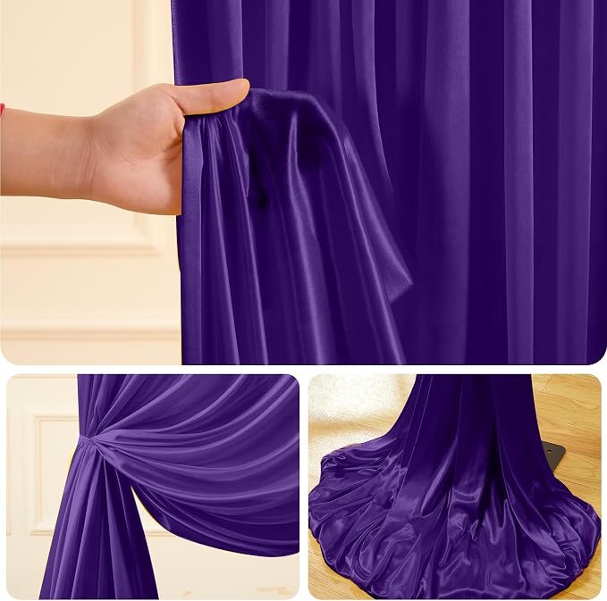 10x10 ft Purple Glitter Backdrop Curtain - Image 8