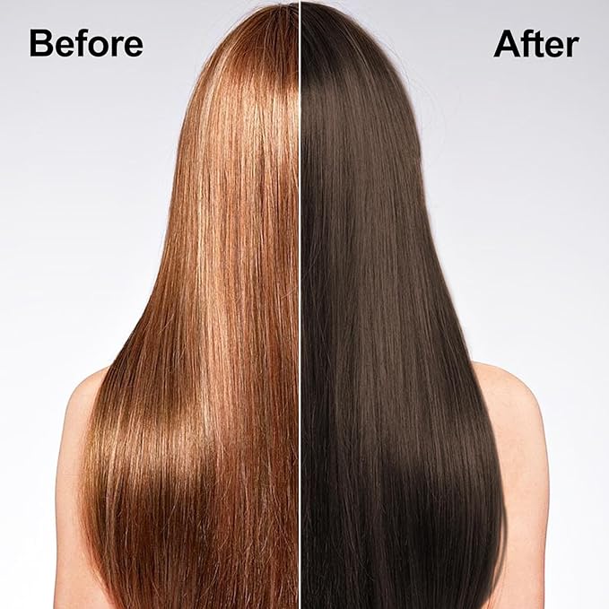 Dark Brown Hair Dye Shampoo for Men and Women, Hair Color Shampoo For Home Use, 16.9 Fl Oz (Dark Brown)