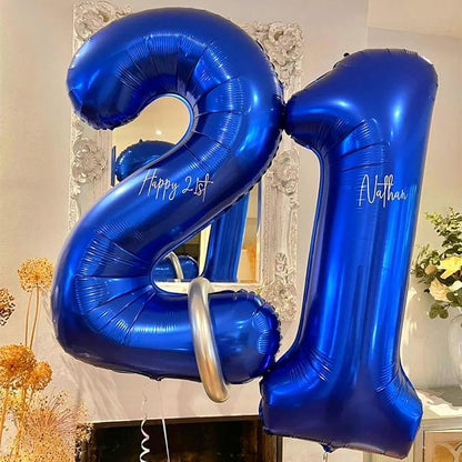 Navy Blue 12 Balloon Numbers, 40 Inch Dark Blue 12 or 21 Birthday Balloons - Image 5