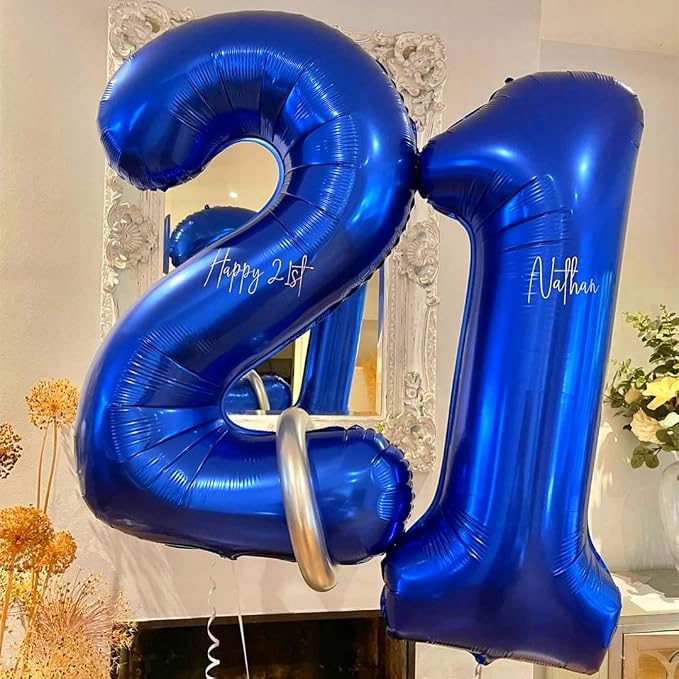 Navy Blue 11 Balloon Numbers, 40 Inch Dark Blue 11 Birthday Balloons Large Foil - Image 5