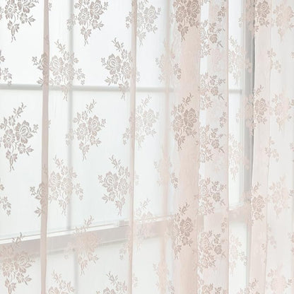 Kotile Blush Pink Lace Curtains - Image 5