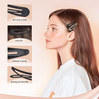 obeoby 30 Pcs 5 Colors Metal Snap Hair Clips, 2 Inch Matte Hair Barrettes Hair Accessories for Women Girls