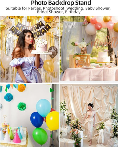 Hemmotop Photo Backdrop Stand, Secure Straight Thread Connection | Stable Metal - Image 3