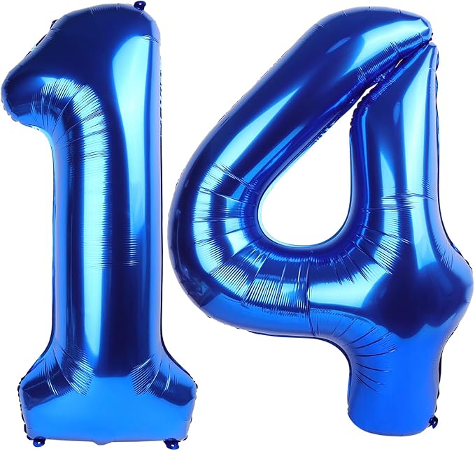 Numbers 13 Balloon 40Inch Blue Balloons by Argthjy