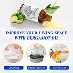 HIQILI Bergamot Essential Oil for Diffuser, Skin, Hair, DIY, 100% Pure & Natural - 1.01 Fl Oz (30 mL)