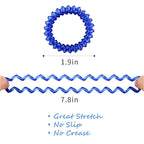 79STYLE 50pcs Spiral Hair Ties For Women Phone Cord Ponytail Holders Colorful Hair Coils Plastic Scrunchies Bulk Hair Ties Coil Hair Bands Bracelets For Grils (Crystal10 Colors -Large Size)