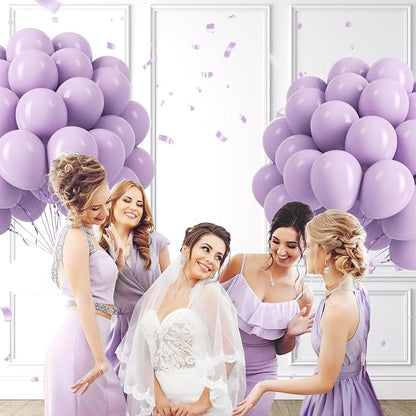 Light Purple Balloons 12 inch, Pastel Purple Latex Balloons 50pcs Party Balloon - Image 4