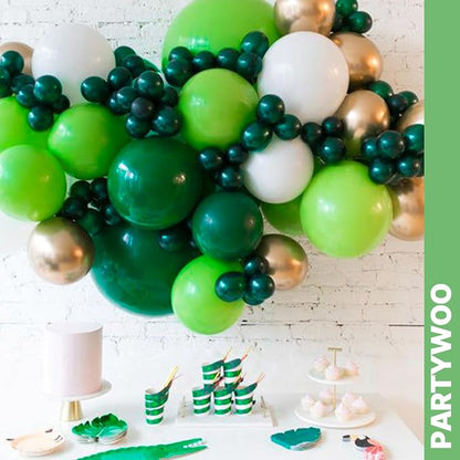 PartyWoo Green Balloons 66pcs Pack Light Green Latex Balloons | Lime Dark - Image 9