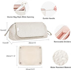 Hair Tools Travel Bag Karsyon Heat Resistant Mat Case Hot Tools Straightener, Curling Iron,Hair Dryers,Haircare Accessories Travel Essentials for Women 2 in 1 Organizer Bags(Beige)
