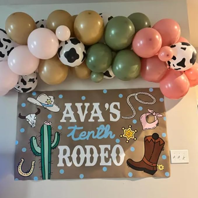 Cowgirl Balloon Dusty Blush Pink Sage Green Brown Tan Coffee Beige Sand White - Image 2