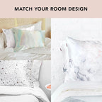 Kitsch Satin Pillowcase with Zipper for Hair & Skin, Softer Than Silk Pillow Cases Queen, Wrinkle-Free, Smooth and Cooling Satin Pillow Covers, Standard Size 19"x26", Marble