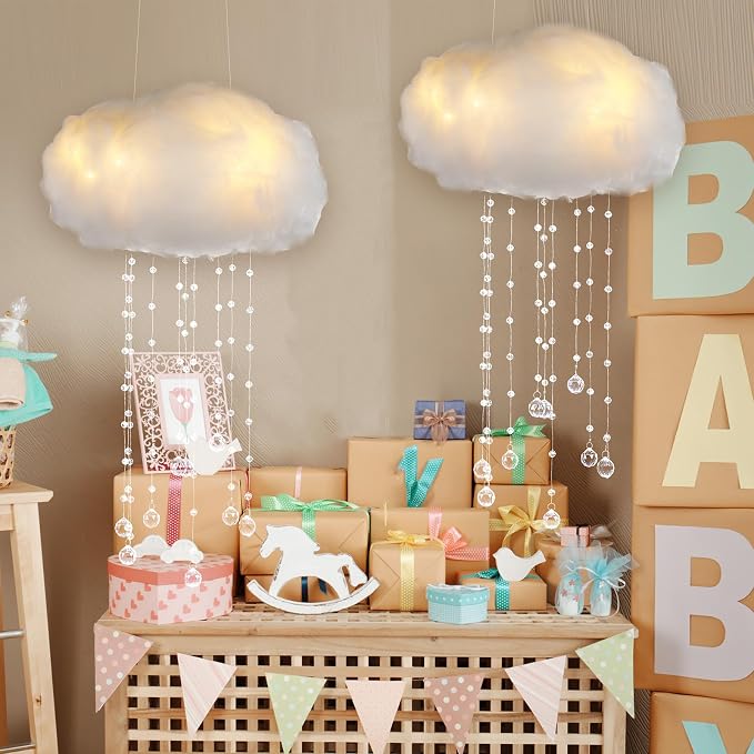 Marsui Artificial Cloud Props LED Hanging Cloud Light String Fake Imitation 3D - Image 7