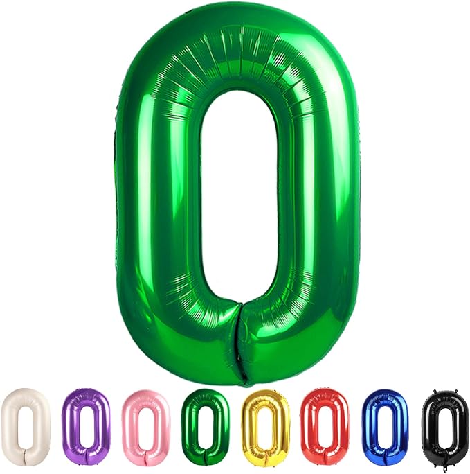 Large Number 0 Balloons Black Birthday Party Decorations by Mluchee