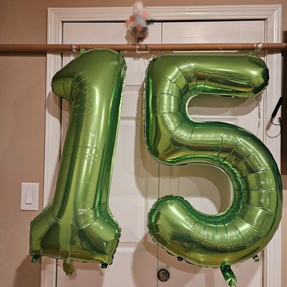 Number Balloons Green 5 Balloon 40 inch - Image 3