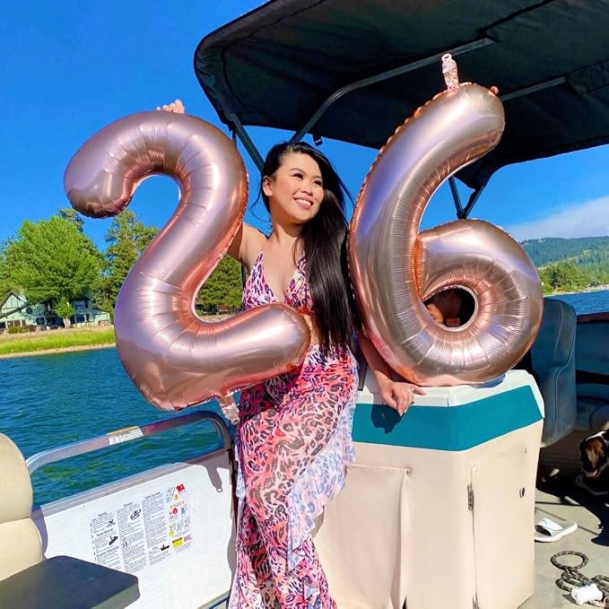 Rose Gold 21st Birthday Balloons - Image 5