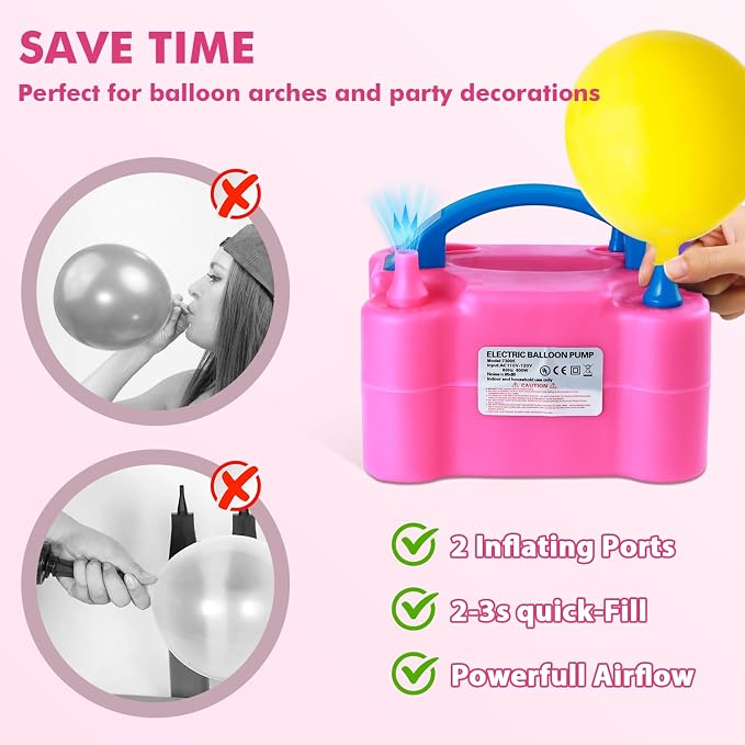 Balloon Pump Electric, Electric Air Pump Replace Manual Balloon Hand Pump - Image 2
