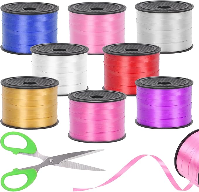 Tanstic 9Pcs Curling Ribbon Set, 800 Yards Total Assorted Colors Wrapping by Tanstic