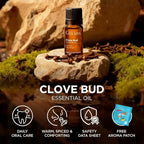 Gya Labs Clove Essential Oil - 0.34 Fl Oz - for Hair, Skin, Diffuser, Aromatherapy & DIY Candle Making Scent
