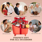 Christmas Spa Gift Set For Women, Birthday Gifts for Her, Spa Gift Basket for Women, Red Rose Bath and Body in Floral Scents Bath Kits, Home Spa Gift Basket, Bath Spa Kit for Mothers day Bath Lotion