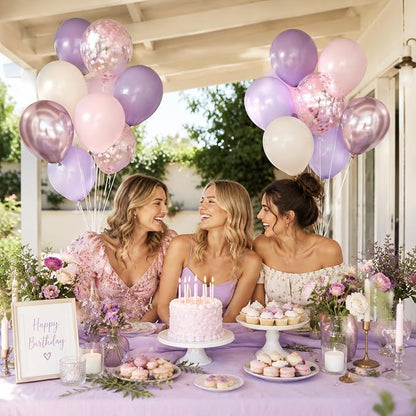 60pcs 12inch Dusty Purple Balloons - Image 5