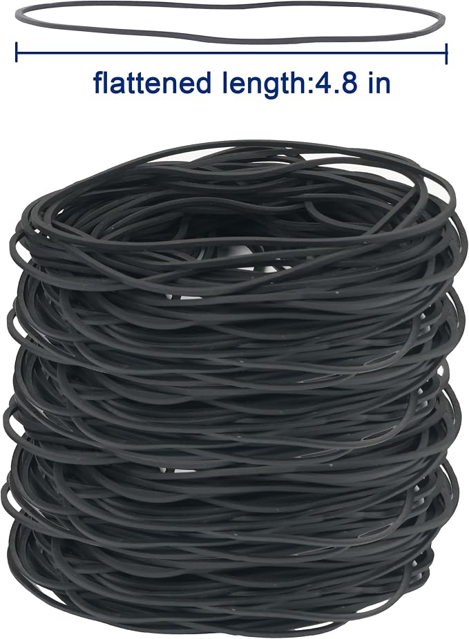 Rubber Bands for Balloon Arches 300pcs Black 4.8inch Large Elastic Bands | - Image 3