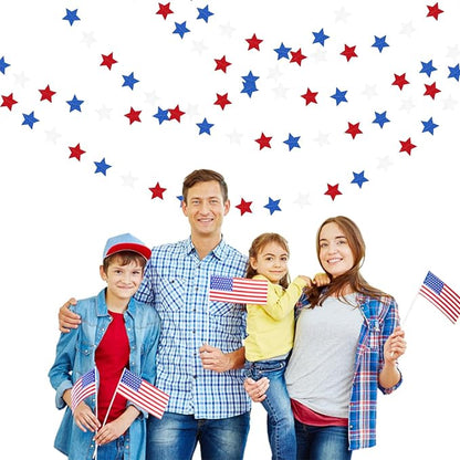 Fourth-4th of July Memorial-Day Party-Decorations - 62ft Patriotic Red-Blue - Image 6