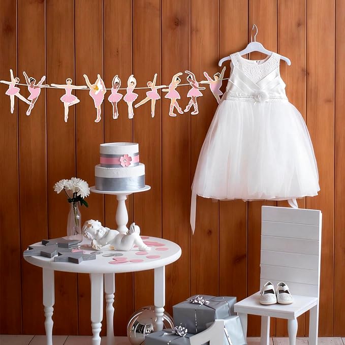 Hooqict Happy Birthday Banner Ballerina Birthday Party Decorations Ballerina - Image 9