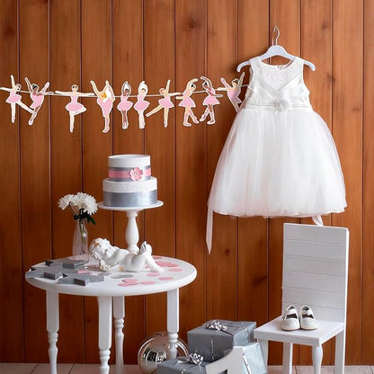 Hooqict Happy Birthday Banner Ballerina Birthday Party Decorations Ballerina - Image 9