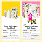 Super Rich Cream Hair Bleach (4.8oz), Permanent Hair Color with Marula Seed Oil, High-Lifting Formula, Minimal Damage, Enriched with Jojoba Seed and Argan Kernel