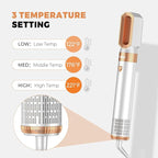 6 in 1 Blow Dryer Brush Set,Hot Air Styler Negative Ion Air Curling Wrap Air Curler, Round Brush Blow Dryer Curling Iron Hair Styling Tools Gift for Dry,Volumize, Straight,Curl,100-120V