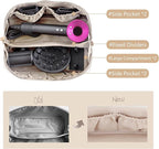 Travel Case Compatible with Dyson Airwrap Styler, Portable Supersonic Hair Dryer Travel Storage Bag, Waterproof Carrying Case Organizer for Shark Flexstyle and Attachments (White)