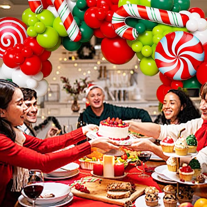Tesochye Christmas Balloon Garland Kit, Xmas Red and Green Balloon Arch Kit | - Image 4