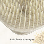 2 PC Scalp Massager Shampoo Brush, Scalp Scrubber & Exfoliator for Dandruff Removal, Wet & Dry Hair and Detangler for Men and Women, Suitable for Short Medium Hair (Natural)