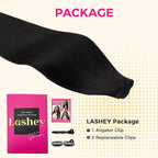 Lashey Seamless Clip in Hair Extensions Human Hair 7pcs 110g Light Yaki Straight Human Hair Extensions #1 Jet Black 18 Inch Clip in Hair Extensions for Women