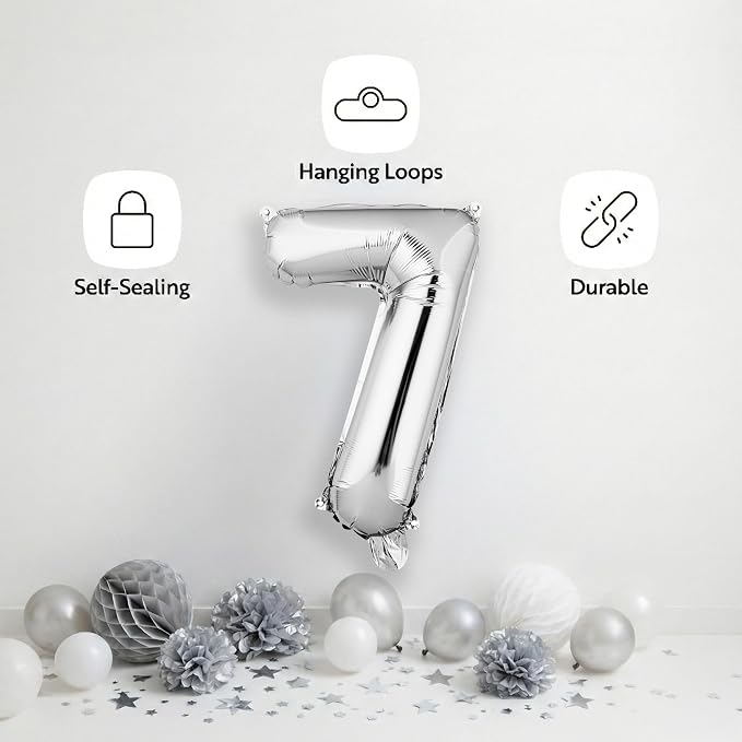 Restaurantware-Balloonify 16 Inch Number Balloon, 1 Digital Party Balloon - Image 4