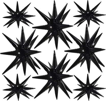 TONIFUL 8 Pcs Explosion Star Balloons Black Foil Balloon Party Decorations | 2 by TONIFUL