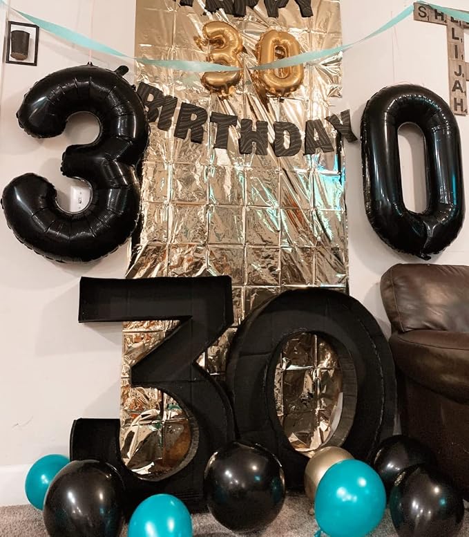 Number Balloons 13 Balloon Black - Image 2