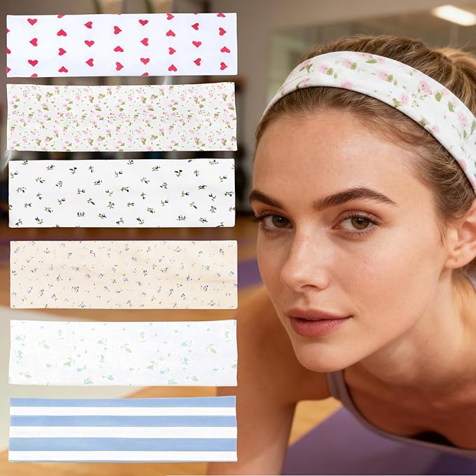 Headband for Women Fashion Hair Non Slip Elastic Hairbands for Workout Yoga Running