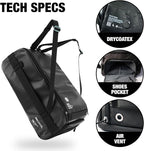 Blackbriar Range Duffel 60L Cactus Grey, Convertible Backpack with Patented Magnetic Access, Modular S-Partition, Dual Shoe Garage | Waterproof Drycoatex™ for Tactical, Travel, Gym