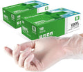 Clear Vinyl Food Safe Disposable Gloves Latex Free Powder Free for Food Prep Handling Cooking Cleaning