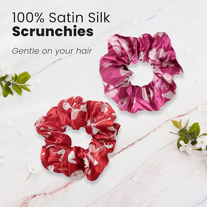 cute design scrunchies for all hair type elastic hair band great for ponytails XL srcunchies set these soft hair ties is great for every occasion (ribbon)