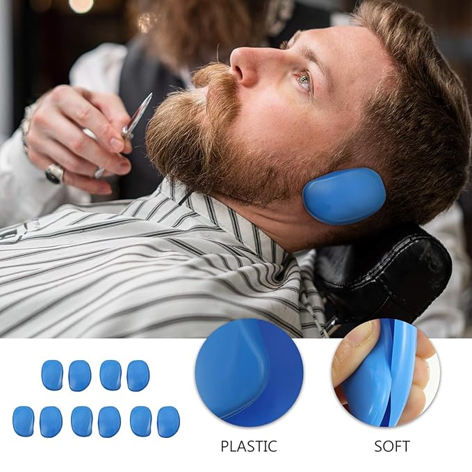 10pcs hair dye earmuffs ear shower caps waterproof ear cover salon ear covers ear covers for hair drying plastic ear covers bath & bathing accessories plastic leather Spa ear muffs