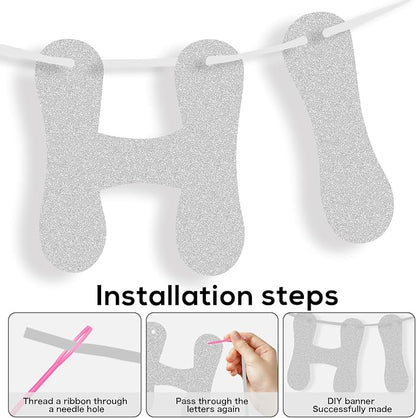 116PCS DIY Banner Customizable Birthday Banners Graduation Banner Custom Party - Image 3