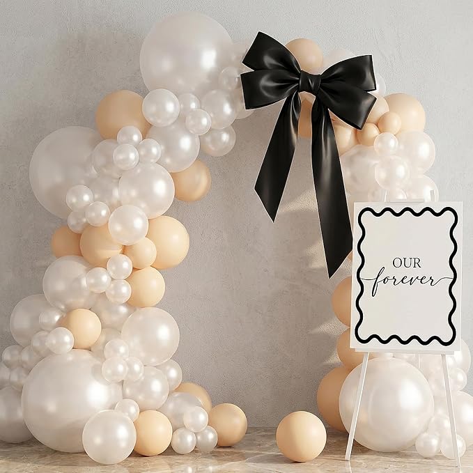 RUBFAC 135pcs Pearl White Balloons, Latex Balloon Different Sizes 18 12 10 5 - Image 6