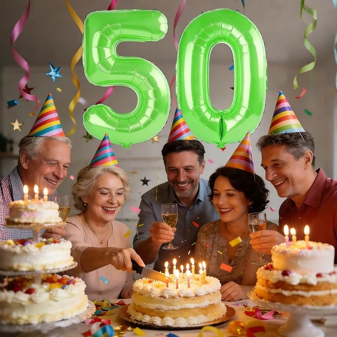 40 Inch Number 50 Balloons for 50th Birthday Party Decorations, 0-100 Fruit - Image 2